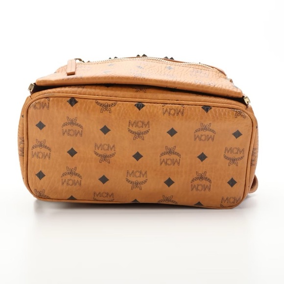 Authentic MCM Retro Dual Stark Backpack in Cognac Visetos Coated Canvas/ Leather - Picture 4 of 7